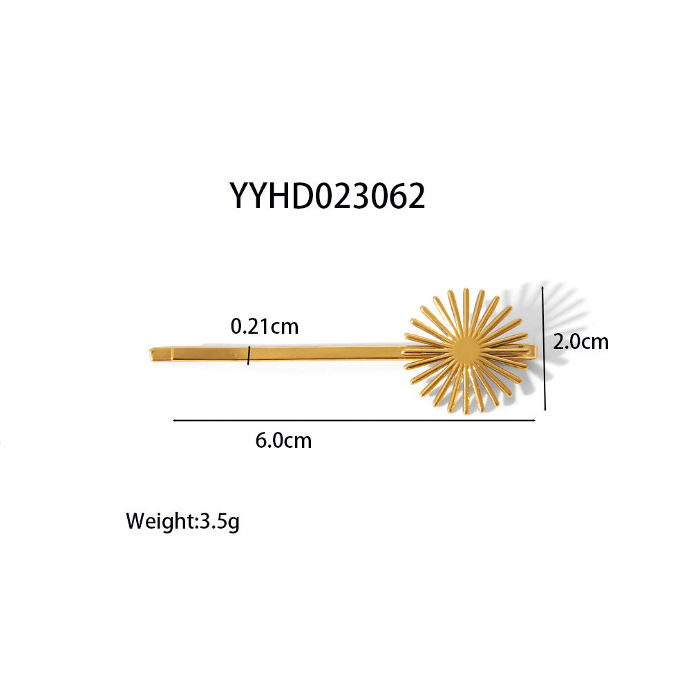Wholesale Fashion Stainless Steel Autumn and Winter High-grade Sunflower Bangs Hairpin
